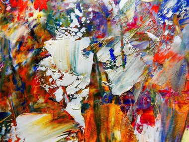 Renkli soyut arka plan duvar kağıdı. Modern motif görsel sanat. Yağlı boya karışımı. Moda el boyama bezi. Duvar dekorasyonu ve duvar resimleri fikri. 3 Boyutlu Doku