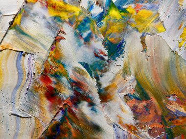 Renkli soyut arka plan duvar kağıdı. Modern motif görsel sanat. Yağlı boya karışımı. Moda el boyama bezi. Duvar dekorasyonu ve duvar resimleri fikri. 3 Boyutlu Doku