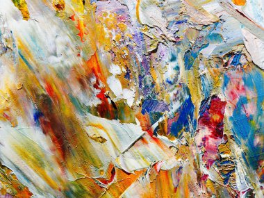 Renkli soyut arka plan duvar kağıdı. Modern motif görsel sanat. Yağlı boya karışımı. Moda el boyama bezi. Duvar dekorasyonu ve duvar resimleri fikri. 3 Boyutlu Doku