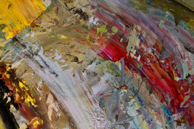 Renkli soyut arka plan duvar kağıdı. Modern motif görsel sanat. Yağlı boya karışımı. Moda el boyama bezi. Duvar dekorasyonu ve duvar resimleri fikri. 3 Boyutlu Doku