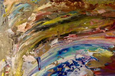 Renkli soyut arka plan duvar kağıdı. Modern motif görsel sanat. Yağlı boya karışımı. Moda el boyama bezi. Duvar dekorasyonu ve duvar resimleri fikri. 3 Boyutlu Doku