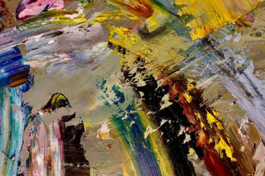 Renkli soyut arka plan duvar kağıdı. Modern motif görsel sanat. Yağlı boya karışımı. Moda el boyama bezi. Duvar dekorasyonu ve duvar resimleri fikri. 3 Boyutlu Doku