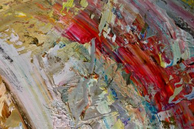 Renkli soyut arka plan duvar kağıdı. Modern motif görsel sanat. Yağlı boya karışımı. Moda el boyama bezi. Duvar dekorasyonu ve duvar resimleri fikri. 3 Boyutlu Doku