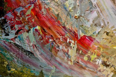 Renkli soyut arka plan duvar kağıdı. Modern motif görsel sanat. Yağlı boya karışımı. Moda el boyama bezi. Duvar dekorasyonu ve duvar resimleri fikri. 3 Boyutlu Doku