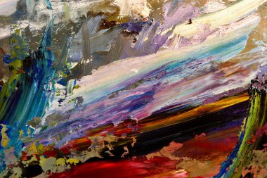 Renkli soyut arka plan duvar kağıdı. Modern motif görsel sanat. Yağlı boya karışımı. Moda el boyama bezi. Duvar dekorasyonu ve duvar resimleri fikri. 3 Boyutlu Doku