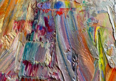 Renkli soyut arka plan duvar kağıdı. Modern motif görsel sanat. Yağlı boya karışımı. Moda el boyama bezi. Duvar dekorasyonu ve duvar resimleri fikri. 3 Boyutlu Doku