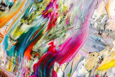 Renkli soyut arka plan duvar kağıdı. Modern motif görsel sanat. Yağlı boya karışımı. Moda el boyama bezi. Duvar dekorasyonu ve duvar resimleri fikri. 3 Boyutlu Doku