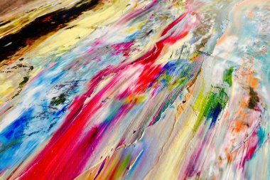 Renkli soyut arka plan duvar kağıdı. Modern motif görsel sanat. Yağlı boya karışımı. Moda el boyama bezi. Duvar dekorasyonu ve duvar resimleri fikri. 3 Boyutlu Doku