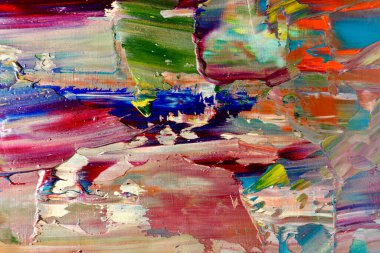 Renkli soyut arka plan duvar kağıdı. Modern motif görsel sanat. Yağlı boya karışımı. Moda el boyama bezi. Duvar dekorasyonu ve duvar resimleri fikri. 3 Boyutlu Doku