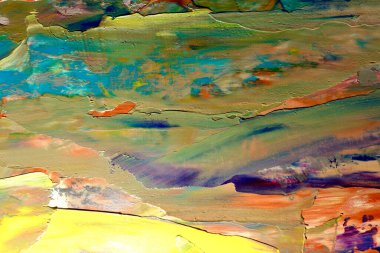 Renkli soyut arka plan duvar kağıdı. Modern motif görsel sanat. Yağlı boya karışımı. Moda el boyama bezi. Duvar dekorasyonu ve duvar resimleri fikri. 3 Boyutlu Doku