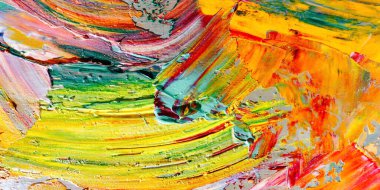 Renkli soyut arka plan duvar kağıdı. Modern motif görsel sanat. Yağlı boya karışımı. Moda el boyama bezi. Duvar dekorasyonu ve duvar resimleri fikri. 3 Boyutlu Doku