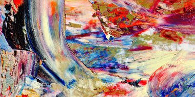 Renkli soyut arka plan duvar kağıdı. Modern motif görsel sanat. Yağlı boya karışımı. Moda el boyama bezi. Duvar dekorasyonu ve duvar resimleri fikri. 3 Boyutlu Doku