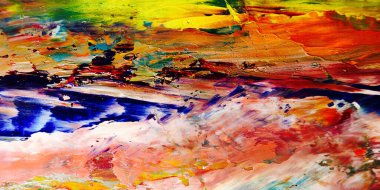 Renkli soyut arka plan duvar kağıdı. Modern motif görsel sanat. Yağlı boya karışımı. Moda el boyama bezi. Duvar dekorasyonu ve duvar resimleri fikri. 3 Boyutlu Doku