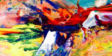 Renkli soyut arka plan duvar kağıdı. Modern motif görsel sanat. Yağlı boya karışımı. Moda el boyama bezi. Duvar dekorasyonu ve duvar resimleri fikri. 3 Boyutlu Doku