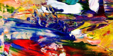 Renkli soyut arka plan duvar kağıdı. Modern motif görsel sanat. Yağlı boya karışımı. Moda el boyama bezi. Duvar dekorasyonu ve duvar resimleri fikri. 3 Boyutlu Doku