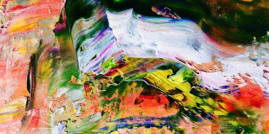 Renkli soyut arka plan duvar kağıdı. Modern motif görsel sanat. Yağlı boya karışımı. Moda el boyama bezi. Duvar dekorasyonu ve duvar resimleri fikri. 3 Boyutlu Doku