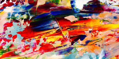 Renkli soyut arka plan duvar kağıdı. Modern motif görsel sanat. Yağlı boya karışımı. Moda el boyama bezi. Duvar dekorasyonu ve duvar resimleri fikri. 3 Boyutlu Doku