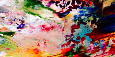 Renkli soyut arka plan duvar kağıdı. Modern motif görsel sanat. Yağlı boya karışımı. Moda el boyama bezi. Duvar dekorasyonu ve duvar resimleri fikri. 3 Boyutlu Doku