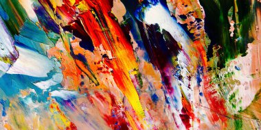 Renkli soyut arka plan duvar kağıdı. Modern motif görsel sanat. Yağlı boya karışımı. Moda el boyama bezi. Duvar dekorasyonu ve duvar resimleri fikri. 3 Boyutlu Doku