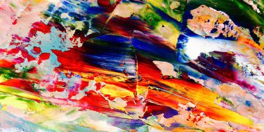 Renkli soyut arka plan duvar kağıdı. Modern motif görsel sanat. Yağlı boya karışımı. Moda el boyama bezi. Duvar dekorasyonu ve duvar resimleri fikri. 3 Boyutlu Doku