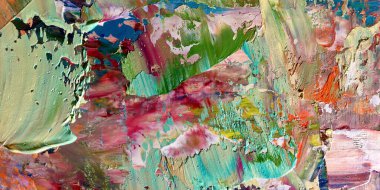 Renkli soyut arka plan duvar kağıdı. Modern motif görsel sanat. Yağlı boya karışımı. Moda el boyama bezi. Duvar dekorasyonu ve duvar resimleri fikri. 3 Boyutlu Doku