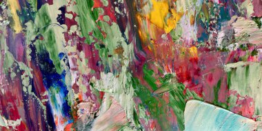 Renkli soyut arka plan duvar kağıdı. Modern motif görsel sanat. Yağlı boya karışımı. Moda el boyama bezi. Duvar dekorasyonu ve duvar resimleri fikri. 3 Boyutlu Doku