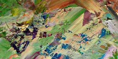 Renkli soyut arka plan duvar kağıdı. Modern motif görsel sanat. Yağlı boya karışımı. Moda el boyama bezi. Duvar dekorasyonu ve duvar resimleri fikri. 3 Boyutlu Doku