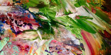 Renkli soyut arka plan duvar kağıdı. Modern motif görsel sanat. Yağlı boya karışımı. Moda el boyama bezi. Duvar dekorasyonu ve duvar resimleri fikri. 3 Boyutlu Doku