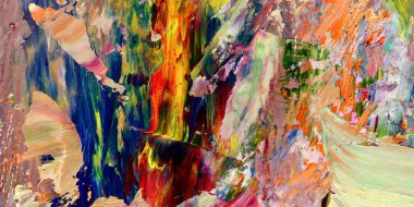 Renkli soyut arka plan duvar kağıdı. Modern motif görsel sanat. Yağlı boya karışımı. Moda el boyama bezi. Duvar dekorasyonu ve duvar resimleri fikri. 3 Boyutlu Doku