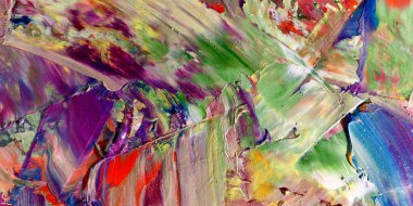 Renkli soyut arka plan duvar kağıdı. Modern motif görsel sanat. Yağlı boya karışımı. Moda el boyama bezi. Duvar dekorasyonu ve duvar resimleri fikri. 3 Boyutlu Doku