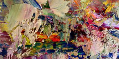 Renkli soyut arka plan duvar kağıdı. Modern motif görsel sanat. Yağlı boya karışımı. Moda el boyama bezi. Duvar dekorasyonu ve duvar resimleri fikri. 3 Boyutlu Doku