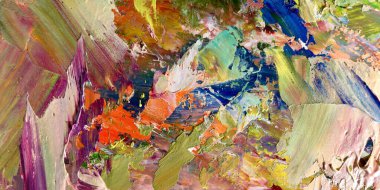 Renkli soyut arka plan duvar kağıdı. Modern motif görsel sanat. Yağlı boya karışımı. Moda el boyama bezi. Duvar dekorasyonu ve duvar resimleri fikri. 3 Boyutlu Doku