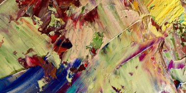 Renkli soyut arka plan duvar kağıdı. Modern motif görsel sanat. Yağlı boya karışımı. Moda el boyama bezi. Duvar dekorasyonu ve duvar resimleri fikri. 3 Boyutlu Doku