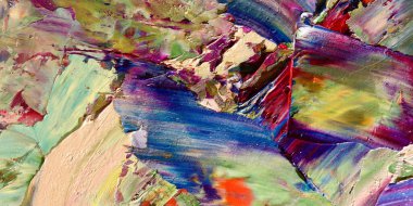 Renkli soyut arka plan duvar kağıdı. Modern motif görsel sanat. Yağlı boya karışımı. Moda el boyama bezi. Duvar dekorasyonu ve duvar resimleri fikri. 3 Boyutlu Doku