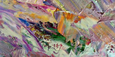 Renkli soyut arka plan duvar kağıdı. Modern motif görsel sanat. Yağlı boya karışımı. Moda el boyama bezi. Duvar dekorasyonu ve duvar resimleri fikri. 3 Boyutlu Doku