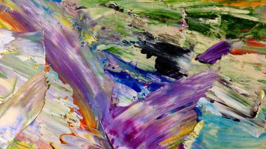 Renkli soyut arka plan duvar kağıdı. Modern motif görsel sanat. Yağlı boya karışımı. Moda el boyama bezi. Duvar dekorasyonu ve duvar resimleri fikri. 3 Boyutlu Doku