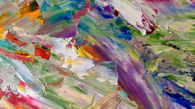 Renkli soyut arka plan duvar kağıdı. Modern motif görsel sanat. Yağlı boya karışımı. Moda el boyama bezi. Duvar dekorasyonu ve duvar resimleri fikri. 3 Boyutlu Doku