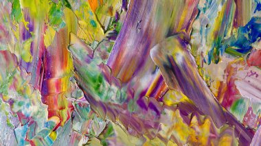 Renkli soyut arka plan duvar kağıdı. Modern motif görsel sanat. Yağlı boya karışımı. Moda el boyama bezi. Duvar dekorasyonu ve duvar resimleri fikri. 3 Boyutlu Doku