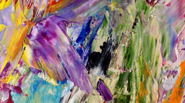 Renkli soyut arka plan duvar kağıdı. Modern motif görsel sanat. Yağlı boya karışımı. Moda el boyama bezi. Duvar dekorasyonu ve duvar resimleri fikri. 3 Boyutlu Doku