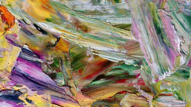 Renkli soyut arka plan duvar kağıdı. Modern motif görsel sanat. Yağlı boya karışımı. Moda el boyama bezi. Duvar dekorasyonu ve duvar resimleri fikri. 3 Boyutlu Doku