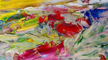 Renkli soyut arka plan duvar kağıdı. Modern motif görsel sanat. Yağlı boya karışımı. Moda el boyama bezi. Duvar dekorasyonu ve duvar resimleri fikri. 3 Boyutlu Doku