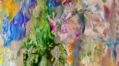 Renkli soyut arka plan duvar kağıdı. Modern motif görsel sanat. Yağlı boya karışımı. Moda el boyama bezi. Duvar dekorasyonu ve duvar resimleri fikri. 3 Boyutlu Doku