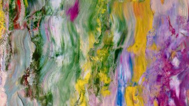 Renkli soyut arka plan duvar kağıdı. Modern motif görsel sanat. Yağlı boya karışımı. Moda el boyama bezi. Duvar dekorasyonu ve duvar resimleri fikri. 3 Boyutlu Doku