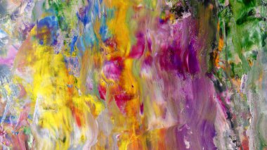 Renkli soyut arka plan duvar kağıdı. Modern motif görsel sanat. Yağlı boya karışımı. Moda el boyama bezi. Duvar dekorasyonu ve duvar resimleri fikri. 3 Boyutlu Doku