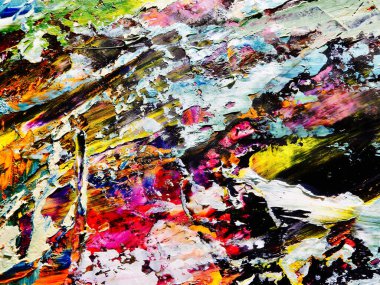 Renkli soyut arka plan duvar kağıdı. Modern motif görsel sanat. Yağlı boya karışımı. Moda el boyama bezi. Duvar dekorasyonu ve duvar resimleri fikri. 3 Boyutlu Doku