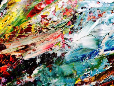 Renkli soyut arka plan duvar kağıdı. Modern motif görsel sanat. Yağlı boya karışımı. Moda el boyama bezi. Duvar dekorasyonu ve duvar resimleri fikri. 3 Boyutlu Doku