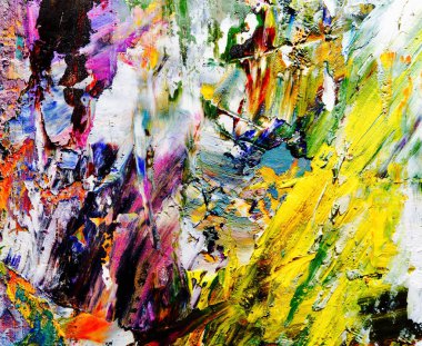 Renkli soyut arka plan duvar kağıdı. Modern motif görsel sanat. Yağlı boya karışımı. Moda el boyama bezi. Duvar dekorasyonu ve duvar resimleri fikri. 3 Boyutlu Doku