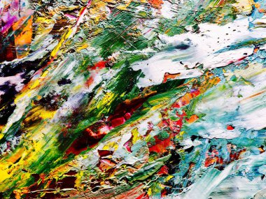 Renkli soyut arka plan duvar kağıdı. Modern motif görsel sanat. Yağlı boya karışımı. Moda el boyama bezi. Duvar dekorasyonu ve duvar resimleri fikri. 3 Boyutlu Doku