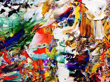 Renkli soyut arka plan duvar kağıdı. Modern motif görsel sanat. Yağlı boya karışımı. Moda el boyama bezi. Duvar dekorasyonu ve duvar resimleri fikri. 3 Boyutlu Doku