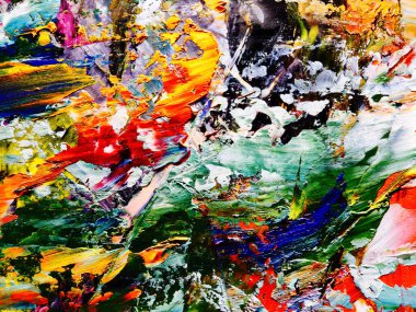 Renkli soyut arka plan duvar kağıdı. Modern motif görsel sanat. Yağlı boya karışımı. Moda el boyama bezi. Duvar dekorasyonu ve duvar resimleri fikri. 3 Boyutlu Doku